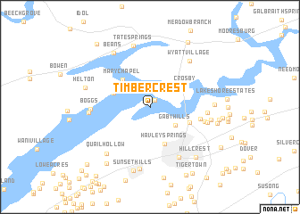 map of Timbercrest