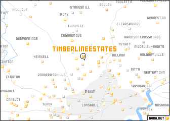 map of Timber Line Estates