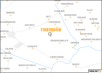 map of Timënovka