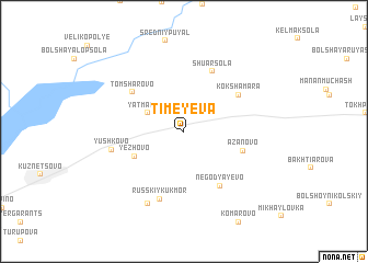 map of Timeyeva