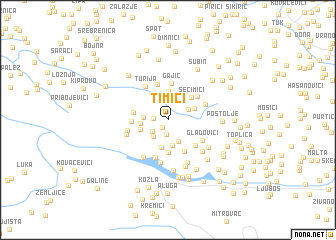 map of Timići