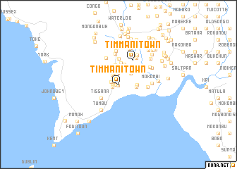 map of Timmani Town