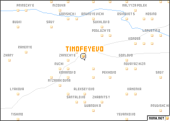 map of Timofeyevo