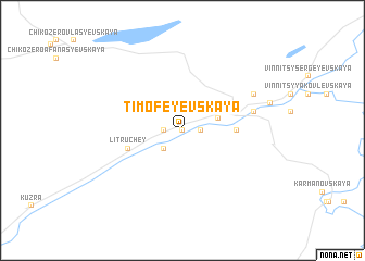 map of Timofeyevskaya