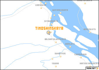 map of Timoshinskaya