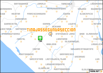 map of Tinajas Segunda Sección