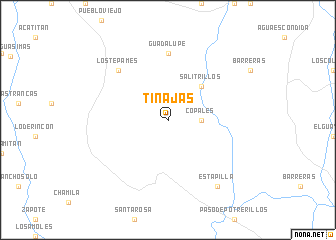 map of Tinajas