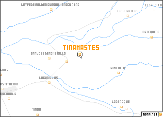 map of Tinamastes