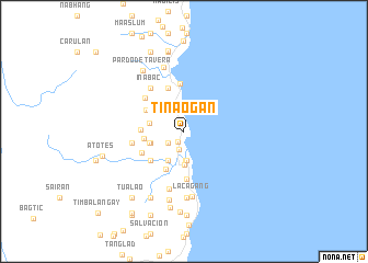 map of Tinaogan