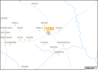 map of Tinbé