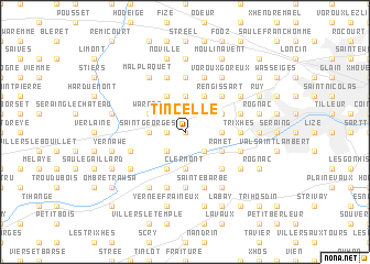 map of Tincelle