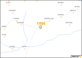 map of Tinde