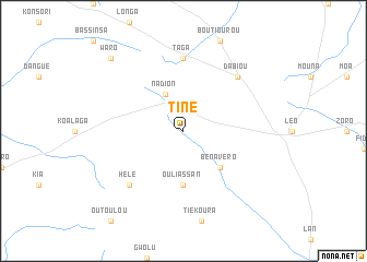 map of Tiné