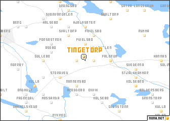 map of Tingetorp