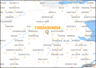 map of Tingskovhede