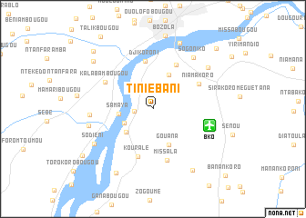 map of Tiniébani