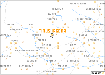 map of Tinjska Gora