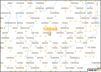 map of Tinsiko