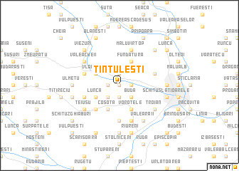 map of Tînţuleşti