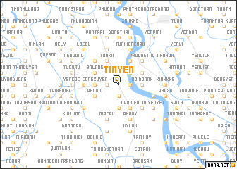 map of Tín Yên