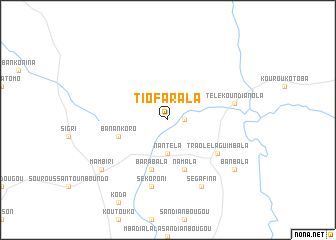 map of Tiofarala