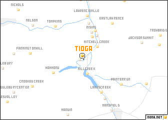 map of Tioga