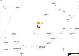 map of Tioga