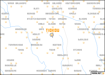 map of Tiokou