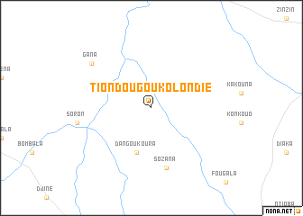 map of Tiondougou Kolondié