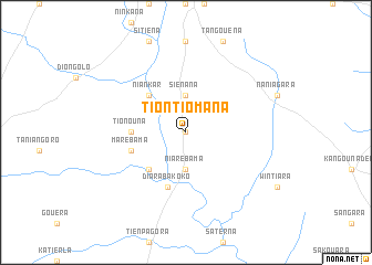 map of Tiontiomana