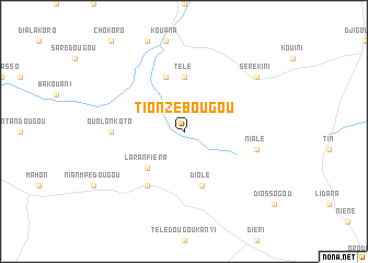 map of Tionzébougou