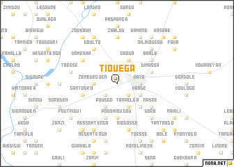 map of Tiouéga