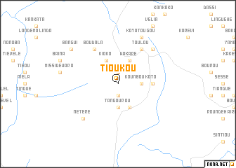 map of Tioukou