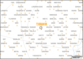 map of Tiouko