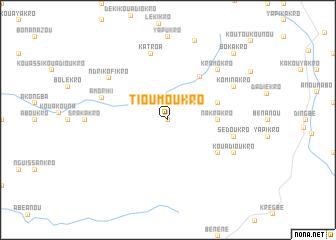 map of Tioumoukro