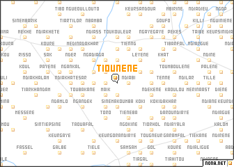 map of Tiounène