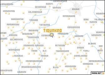map of Tiounkro