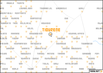 map of Tiourène