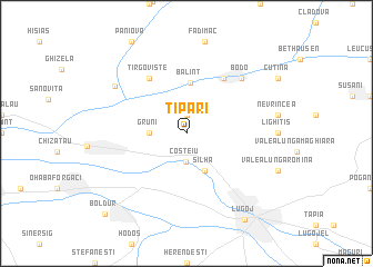 map of Ţipari