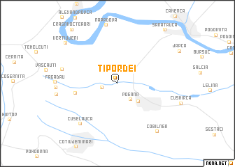 map of Ţipordei