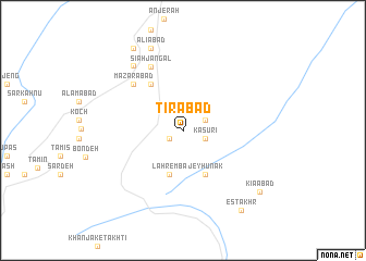 map of Tīrābād