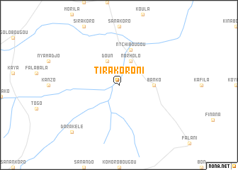 map of Tirakoroni