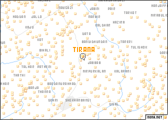 map of Tirāna