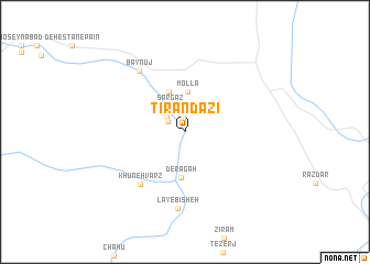 map of Tīrandāzī