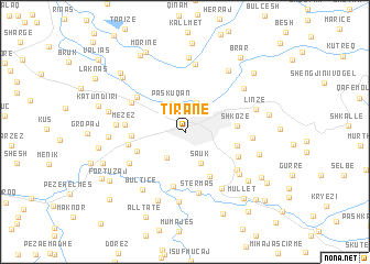 map of Tiranë