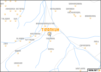 map of Tīrān Kūh