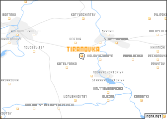 map of Tiranovka