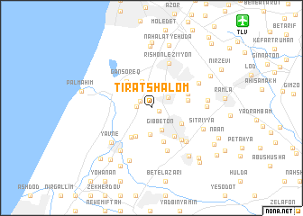map of Tirat Shalom