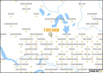 map of Tirchha