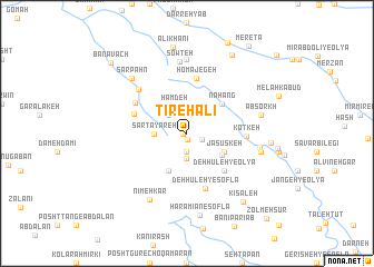 map of Tīreh ‘Alī